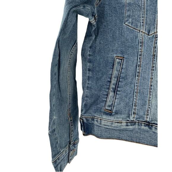 Vigoss Jean Jacket Womens Size Medium Long Sleeves Flap Pockets Denim NEW - Picture 9 of 12